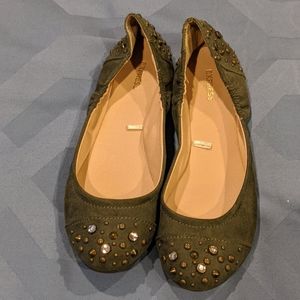 Olive green Express flats